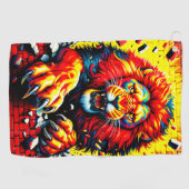 Serviette De Golf Art Lion (Horizontal)