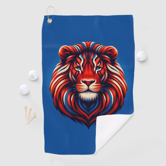 Serviette De Golf Art Lion (En situation)