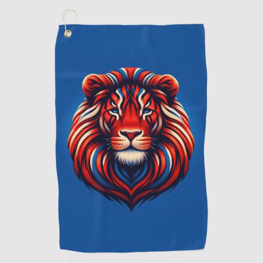 Serviette De Golf Art Lion (Devant)
