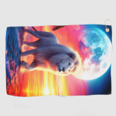 Serviette De Golf Art Lion (Horizontal)