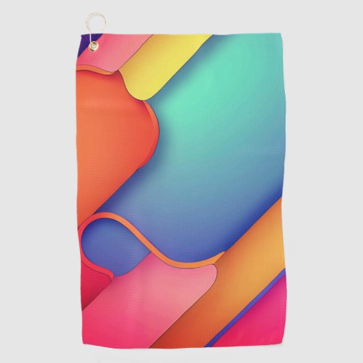 Serviette De Golf Art moderne, Dplis de couleurs (Devant)