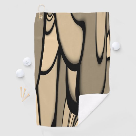 Serviette De Golf Art Moderne Fondre des teintes Brown (En situation)
