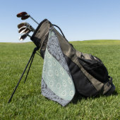 Serviette De Golf Art Nouveau Peacock Classic Vintage Bird (Vert)