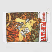 Serviette De Golf Art Nouveau Vélo Mucha Art (Horizontal)
