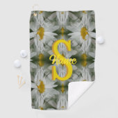 Serviette De Golf Art personnalisé avec monogramme initial et nom de (En situation)