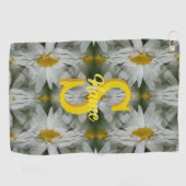 Serviette De Golf Art personnalisé avec monogramme initial et nom de (Horizontal)