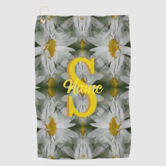 Serviette De Golf Art personnalisé avec monogramme initial et nom de (Devant)