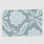Serviette De Golf Art Rococo Damassé I Bleu de Canard + Turquoise (Horizontal)