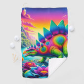 Serviette De Golf Art Stegosaurus (En situation)