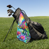 Serviette De Golf Art Stegosaurus (Vert)