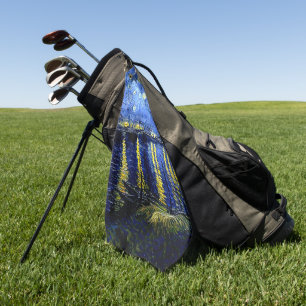 Serviette De Golf Art vintage Van Gogh, Nuit étoilée sur Rhône