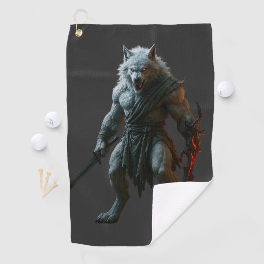 Serviette De Golf Artic Werewolf (En situation)