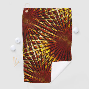 Serviette De Golf Articules rouges d'or fort à l'air gonflé ou gonfl