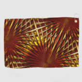 Serviette De Golf Articules rouges d'or fort à l'air gonflé ou gonfl (Horizontal)