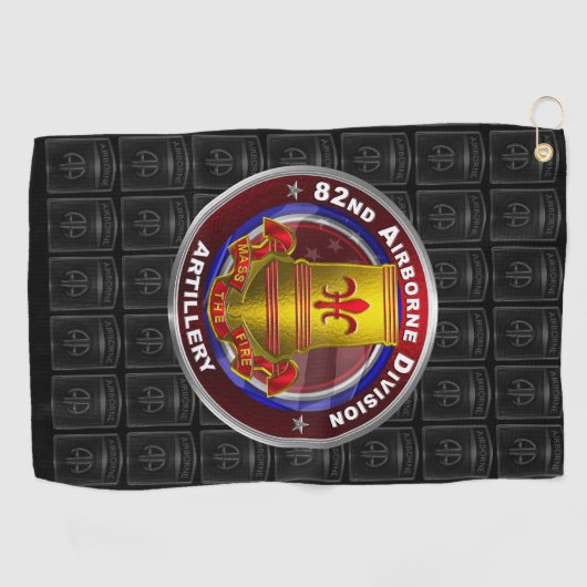Serviette De Golf Artillerie de la 82e division aéroportée (Horizontal)