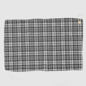 Serviette De Golf Ash Grey Blackwatch Campbell Tartan Plaid (Horizontal)