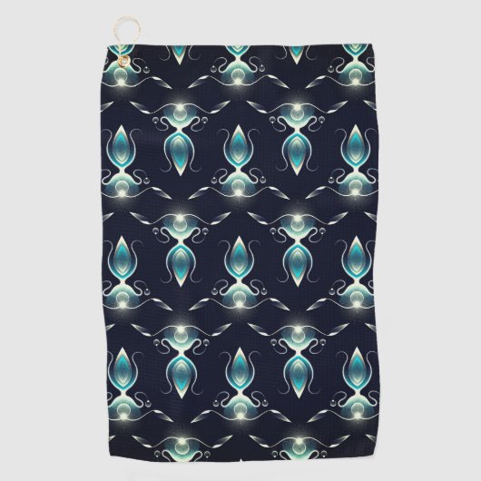 Serviette De Golf Aspect élégant des pierres bleues avec lumière bri (Devant)