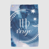 Serviette De Golf Astrologie de l'aquarelle - Virgo (Devant)