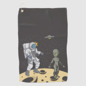 Serviette De Golf Astronaute et alien (Devant)