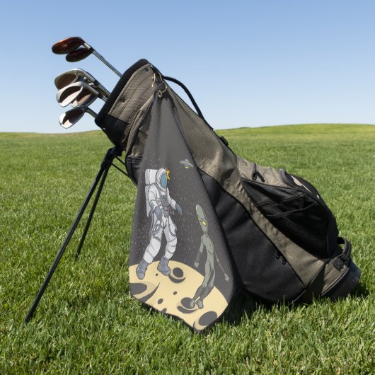 Serviette De Golf Astronaute et alien (Vert)