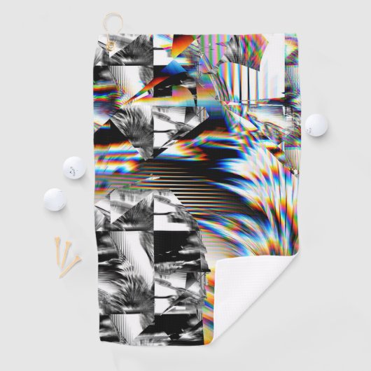 Serviette De Golf Attaque arc-en-ciel (En situation)