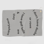 Serviette De Golf Aucun canard….Boules de golf (Horizontal)