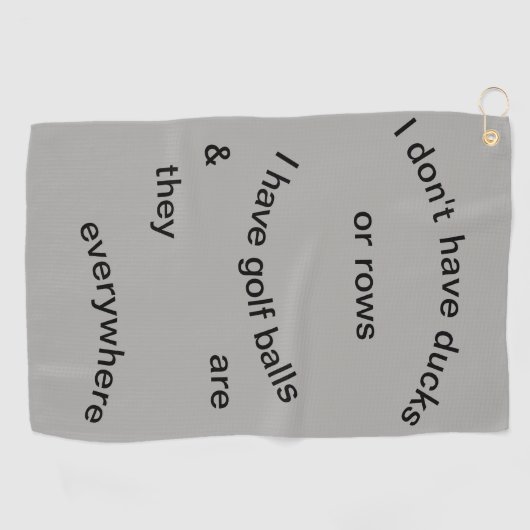 Serviette De Golf Aucun canard….Boules de golf (Horizontal)