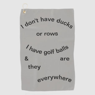 Serviette De Golf Aucun canard….Boules de golf