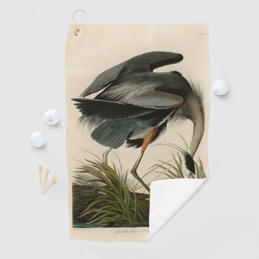Serviette De Golf Audubon Great Blue Heron Marsh Bird (En situation)