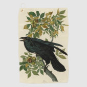 Serviette De Golf Audubon Raven Oiseau classique (Devant)