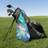Serviette De Golf aurora borealis/Noël/hiver (Vert)