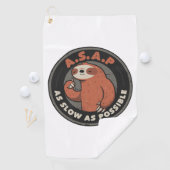 Serviette De Golf Aussi Lent Que Possible - Lazy migny mignon fainéa (En situation)