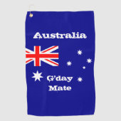 Serviette De Golf Australian Flag & Voyage Australie, vacances / spo (Devant)