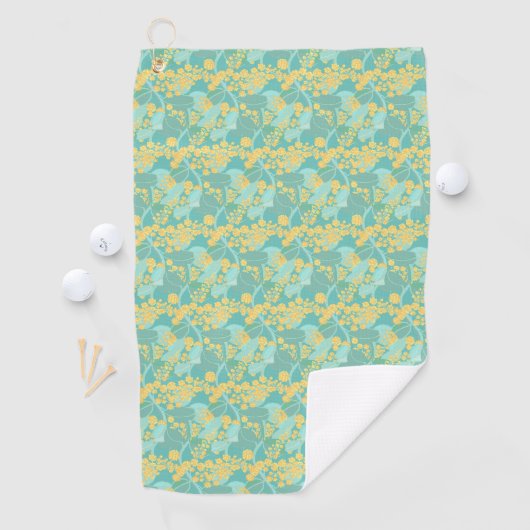 Serviette De Golf Australian wattle blossoms (En situation)