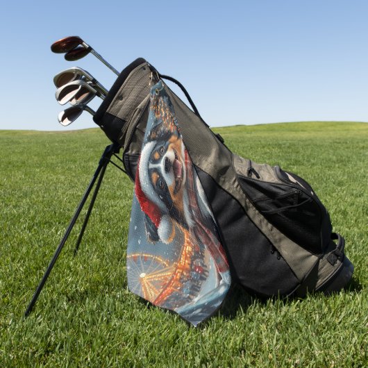 Serviette De Golf Australie Berger Dog Roller Dessous de verre Noël (Vert)