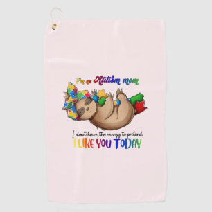 Serviette De Golf Autism Mom - Sloth