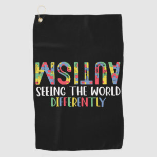 Serviette De Golf Autisme Voir le monde différemment Sensibilisation