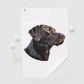 Serviette De Golf Autocollants Black Labrador 2 (En situation)