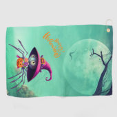 Serviette De Golf Automne/araignée/sorcière/halloween (Horizontal)