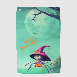 Serviette De Golf Automne/araignée/sorcière/halloween