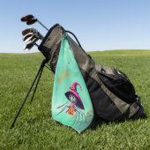 Serviette De Golf Automne/araignée/sorcière/halloween (Vert)