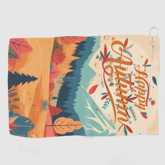 Serviette De Golf Automne/Automne/feuille/coloré (Horizontal)
