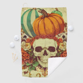 Serviette De Golf Automne/Automne/Halloween/citrouille/squelette (En situation)