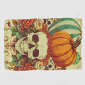 Serviette De Golf Automne/Automne/Halloween/citrouille/squelette (Horizontal)
