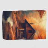 Serviette De Golf Automne/Automne/Halloween/Peinture rustique (Horizontal)