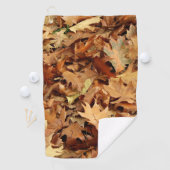 Serviette De Golf automne, feuilles sèches (En situation)