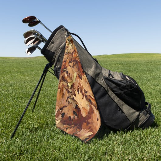 Serviette De Golf automne, feuilles sèches (Vert)