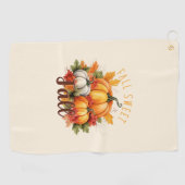 Serviette De Golf Automne Sweet Automne - Automne Citrouille & Feuil (Horizontal)