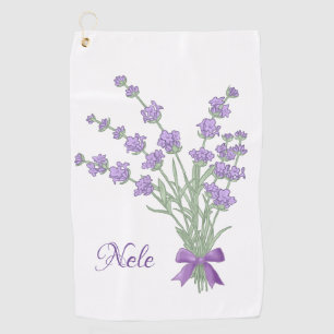 Serviette De Golf Autruche de lavande personnalisée