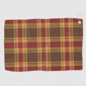 Serviette De Golf Autumn Plaid Faux Fabric Golf Towel  (Horizontal)